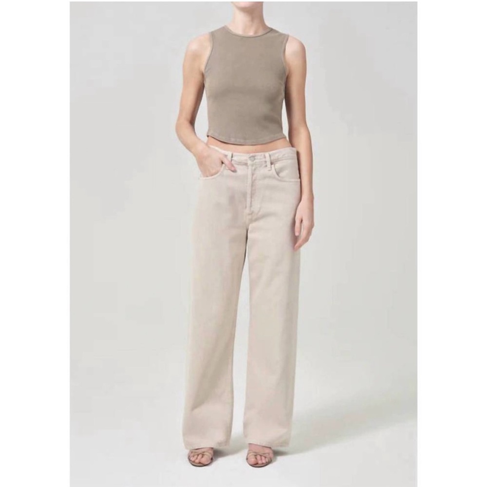 NWT AGOLDE Low Slung Baggy Jean in Tusk Size 32
